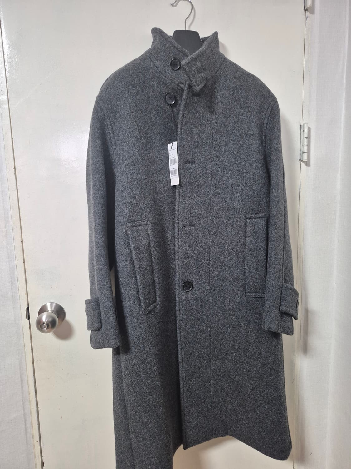 커스텀멜로우 Grey WoolHighneck Coat코트 상품이미지3