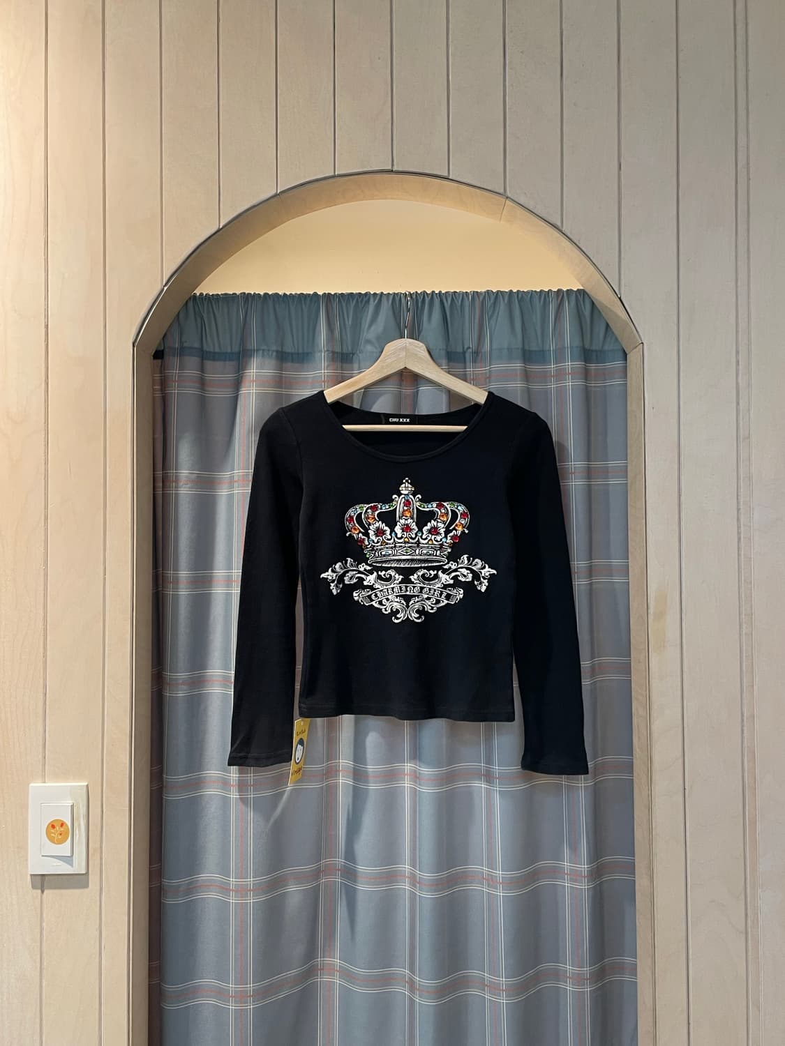 일본빈티지 Y2K 비쥬 크라운 티셔츠 상품이미지1