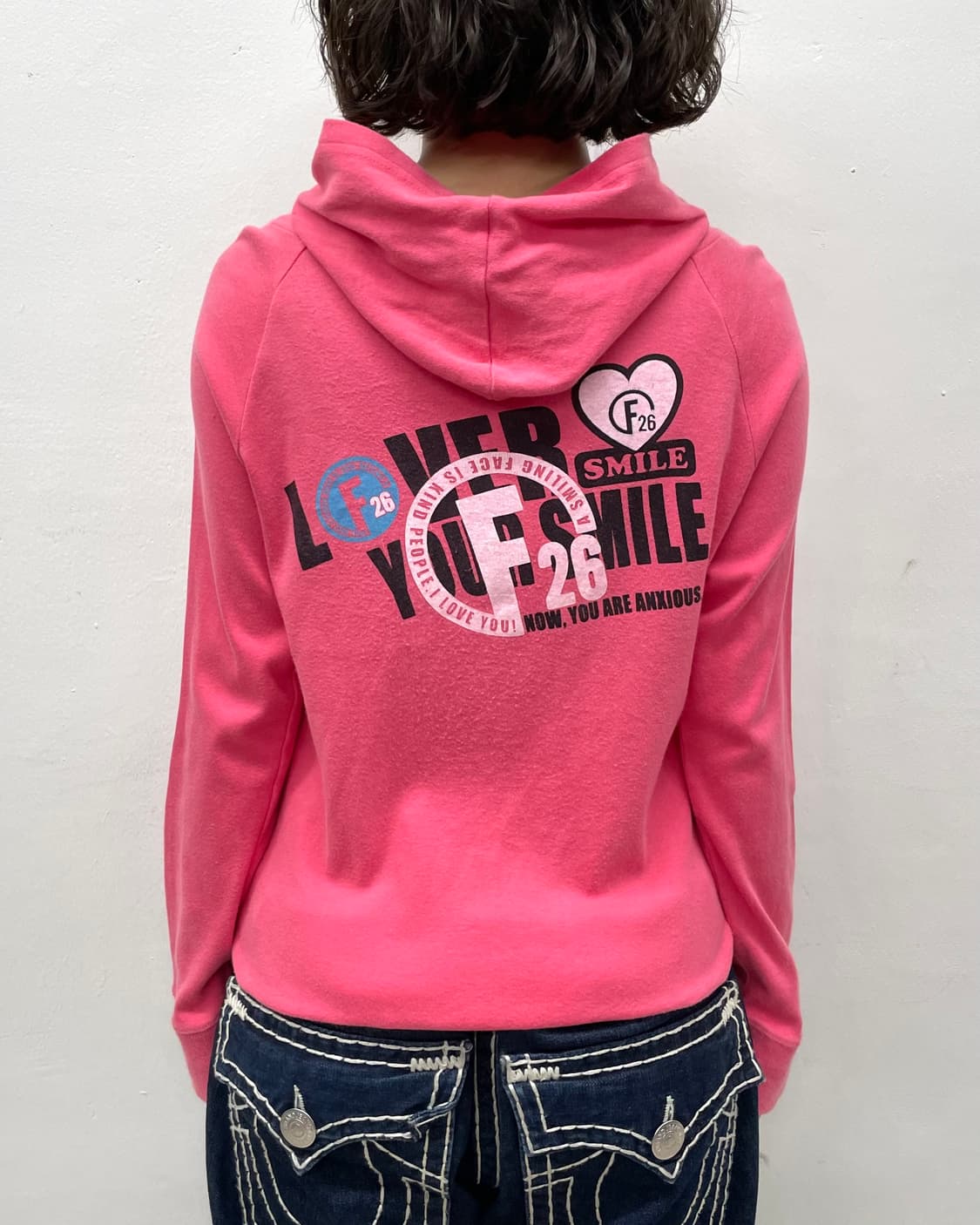 I Love Free Cubic Pink Hoodie Zip-Up  상품이미지5