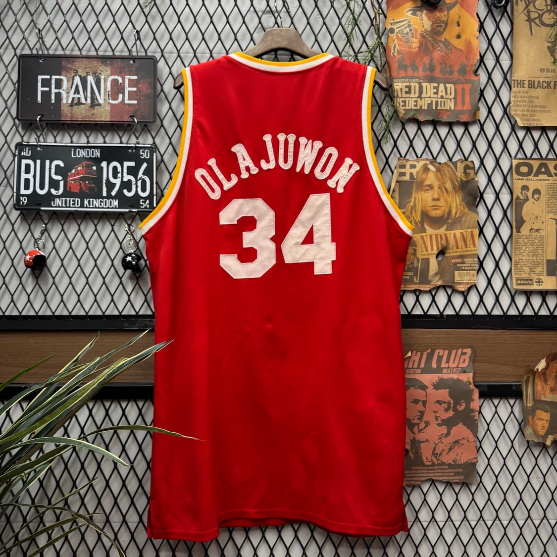 00s 미첼앤네스 X NBA 휴스턴 어센틱 스로우백 저지 레드 상품이미지2