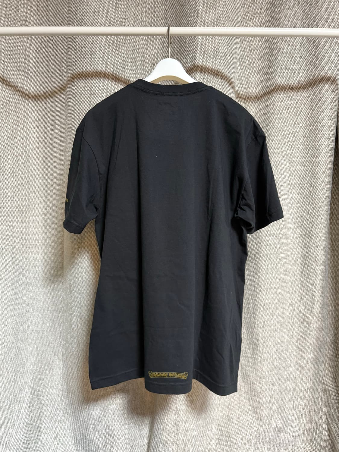 [L] 크롬하츠 넥로고 반팔 티셔츠 블랙 아미그린 상품이미지2