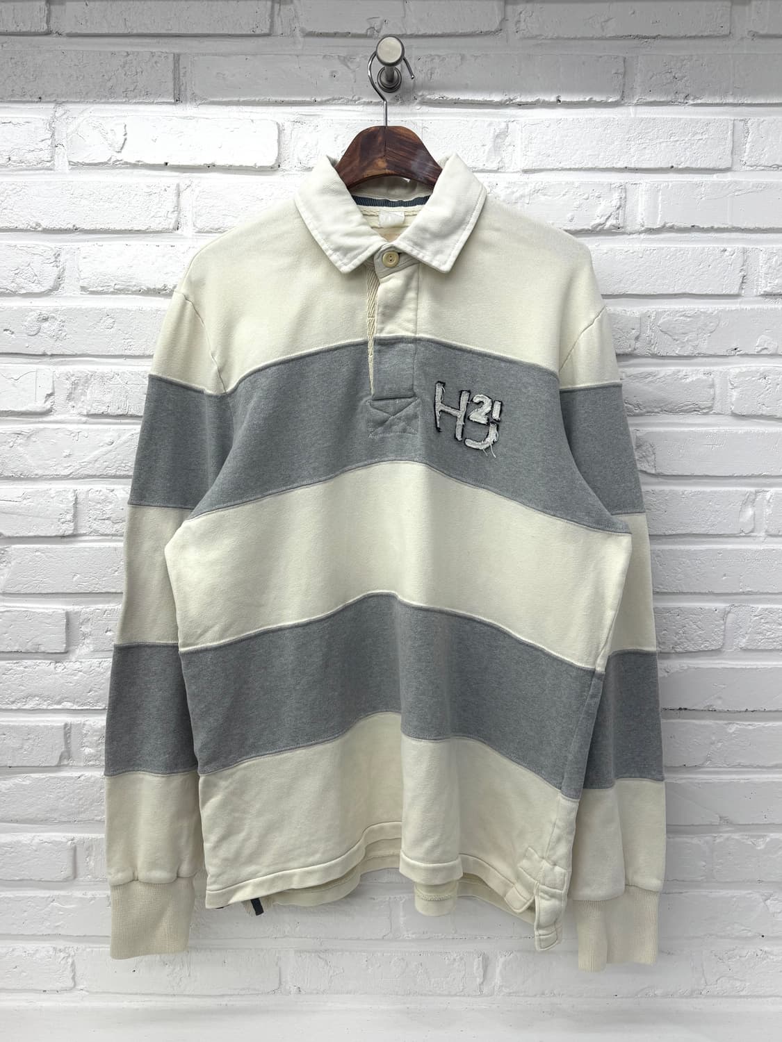 hydrogen jeans 그레이 아이보리 럭비티 상품이미지2