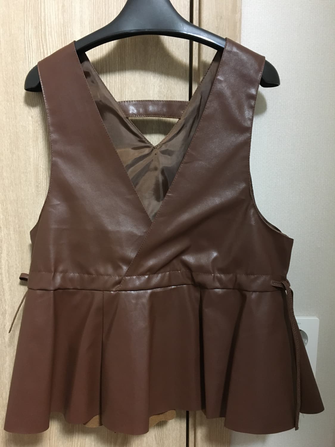 브라운 가죽 베스트  상품이미지1