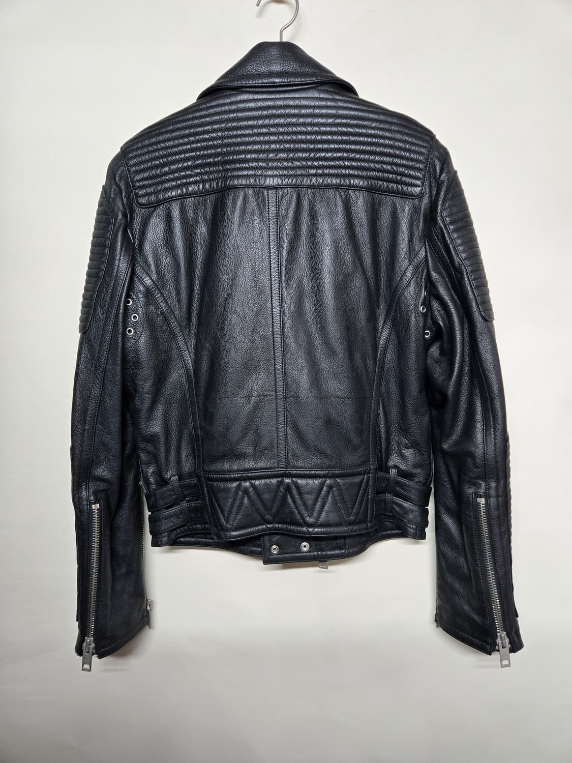블랙 크롭  양가죽 라이더 자켓100 상품이미지2
