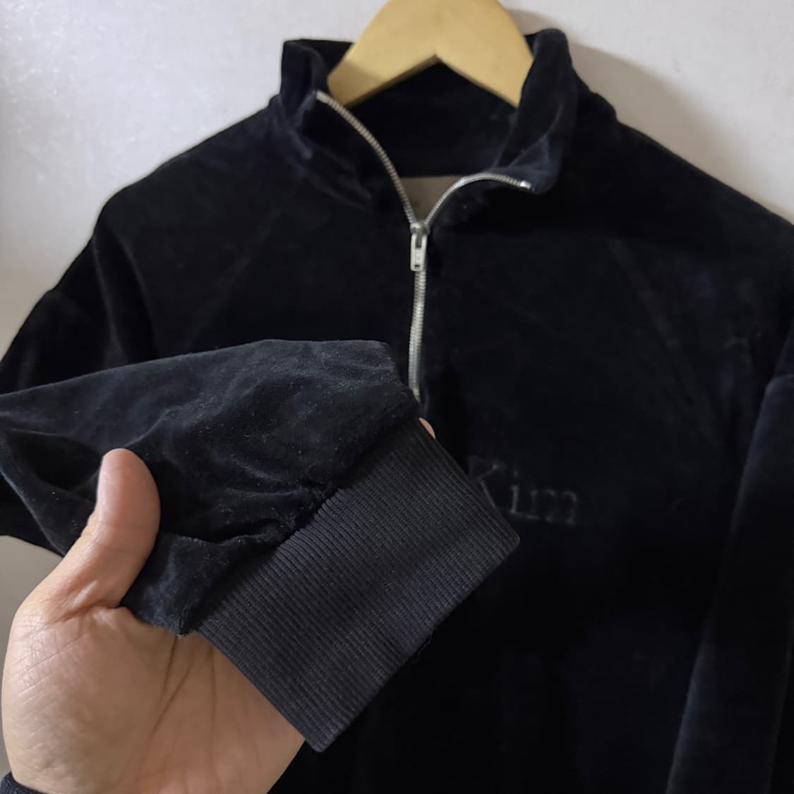 마뗑킴 벨벳 트레이닝 상하의 세트 (프리) 상품이미지3