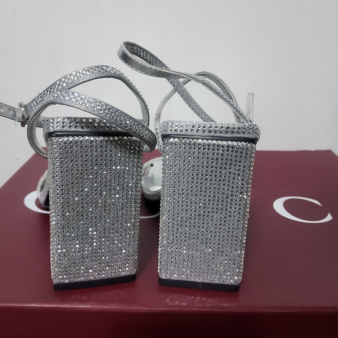 새상품 자라 큐빅 스트랩 하이힐 샌들 샌달  36 230 구두  찐 이쁨 상품이미지3