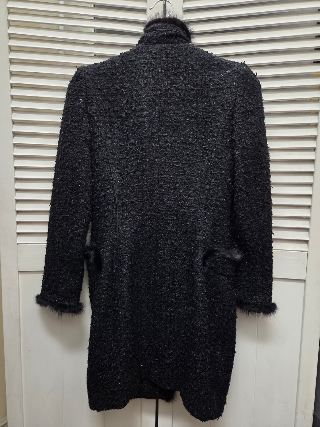 오브제 밍크 트리밍 울 싱글 코트 상품이미지6