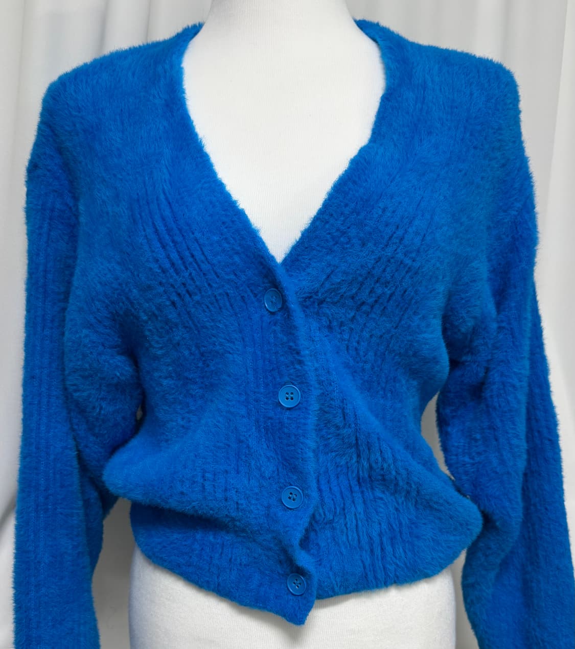 zara 자라 블루 앙고라 가디건 상품이미지1
