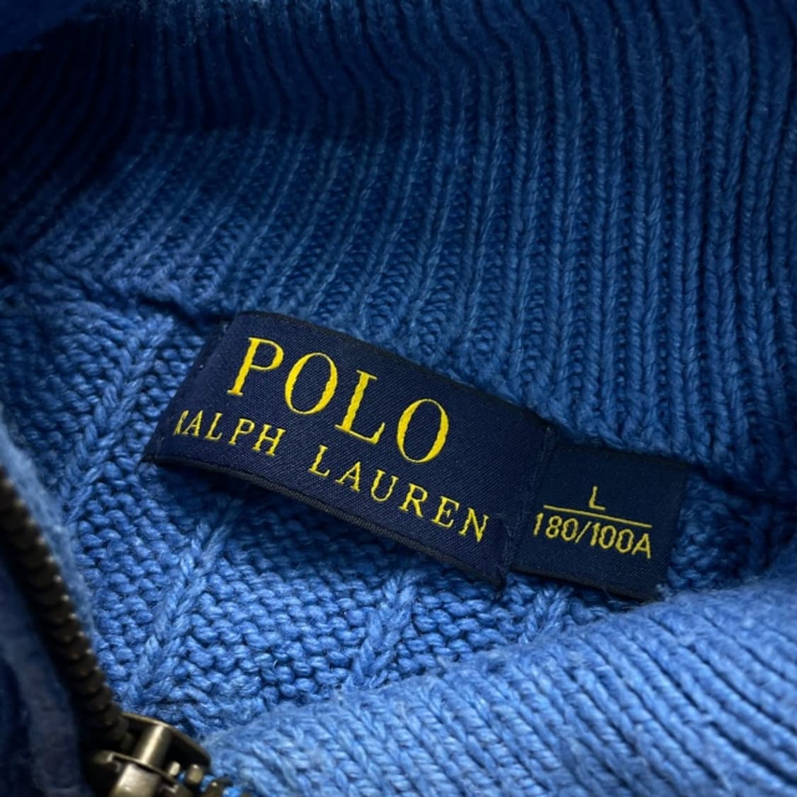 100 폴로 신형 꽈배기 반집업 니트  상품이미지3