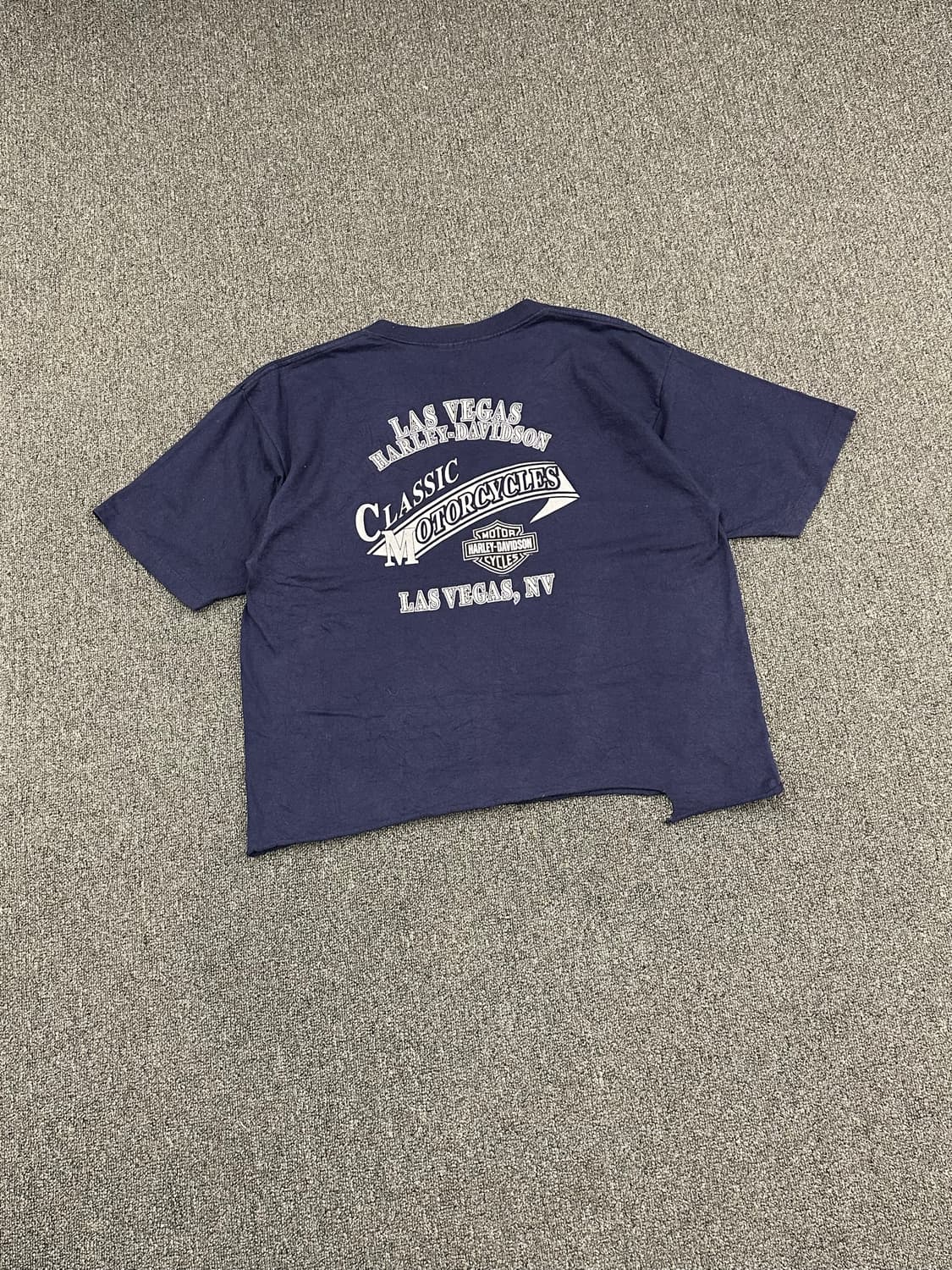 XL)할리데이비슨 빈티지 독수리 프린팅 네이비 반팔 상품이미지4