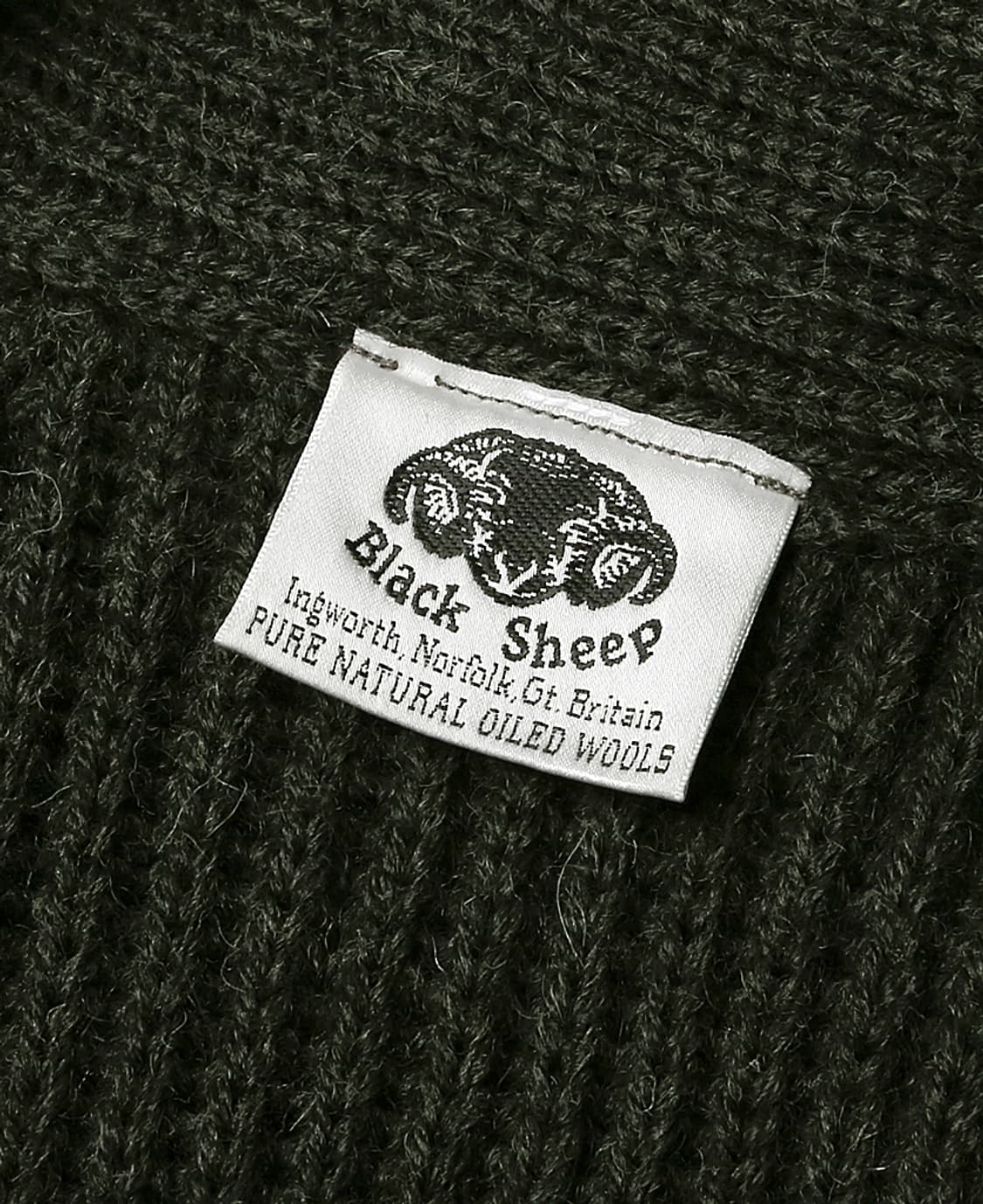 블랙쉽 [Black Sheep] 프리미엄 카키 니트 숄카라 가디건 상품이미지5