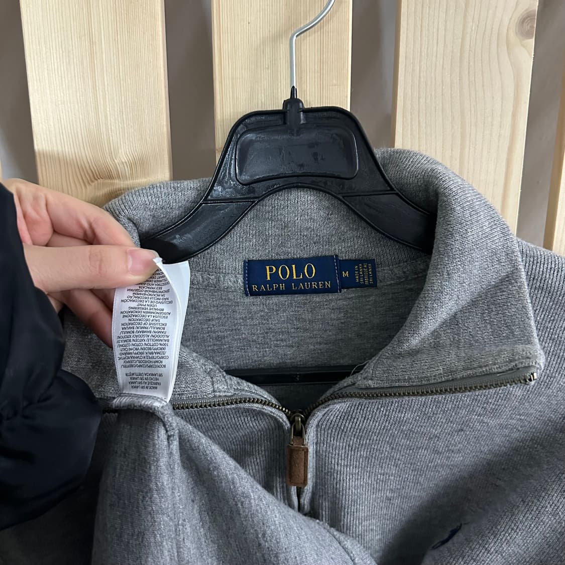 (M) 폴로 랄프로렌 그레이 반집업 맨투맨 상품이미지5