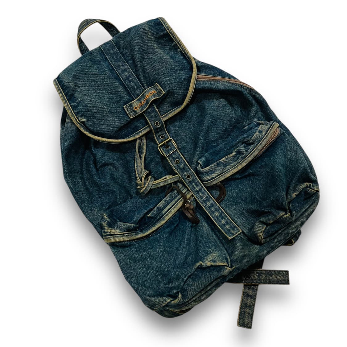 O/RANSON denim washed vintage backpack 상품이미지1