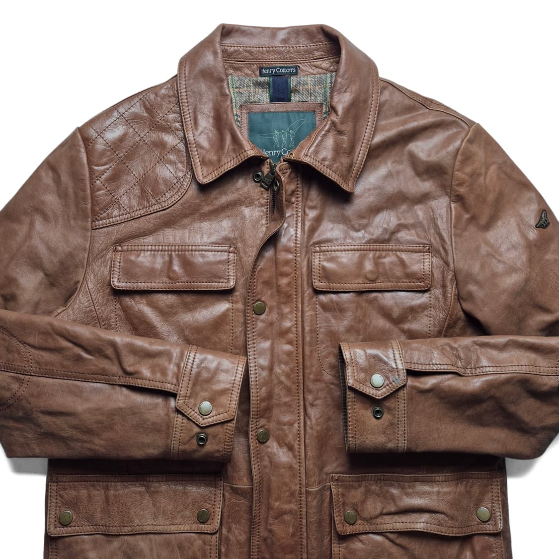 [L] 헨리코튼 염소가죽 필드자켓 상품이미지1