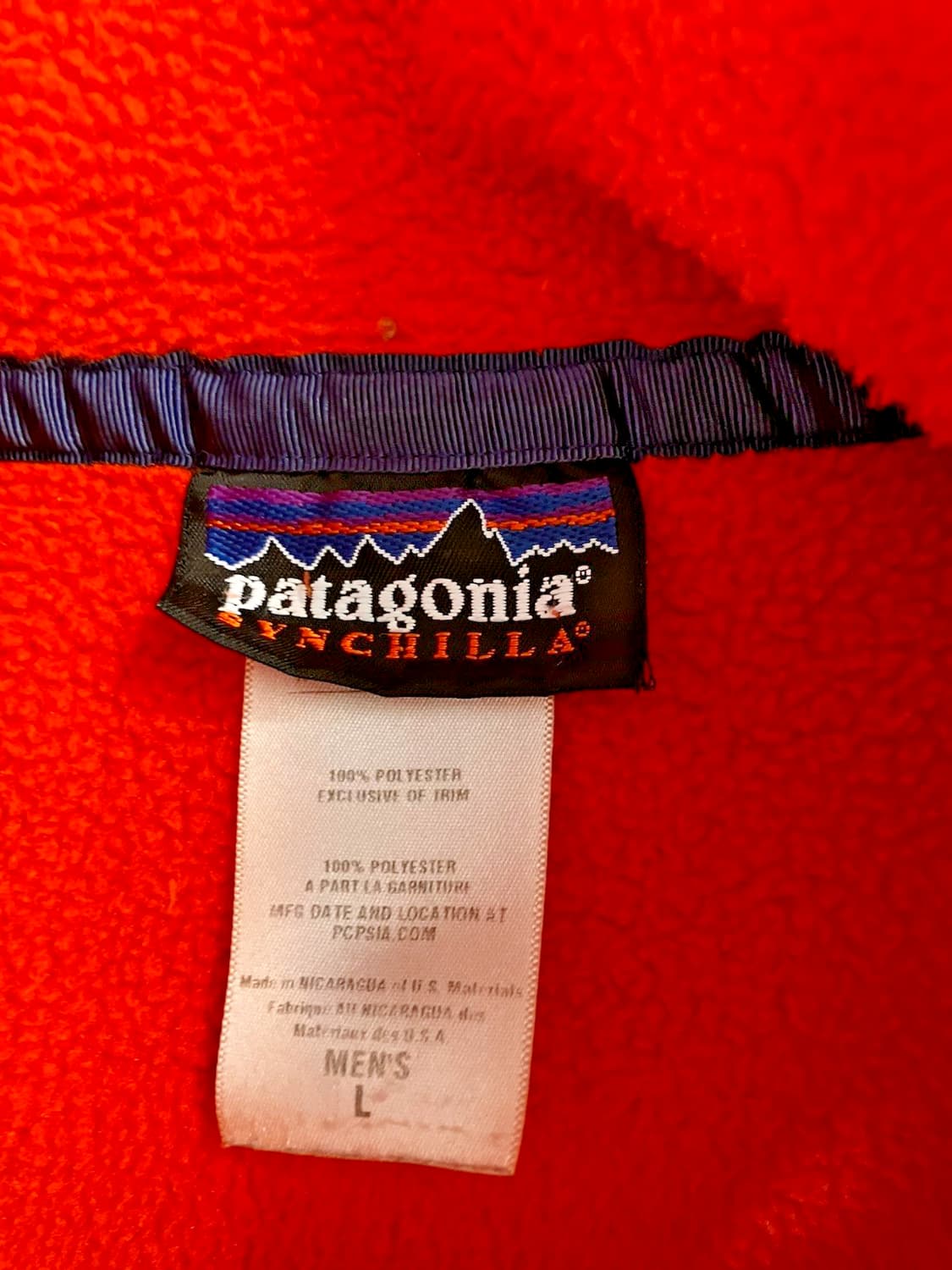 19FW 파타고니아 신칠라 스냅-티 플리스 오렌지/터콰이즈 상품이미지3