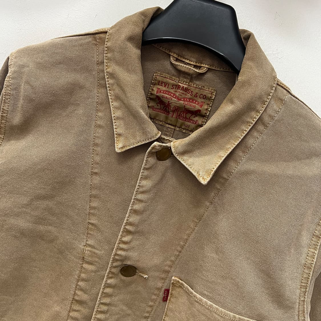 리바이스 카멜 캔버스 초어 워크 자켓 L 상품이미지3