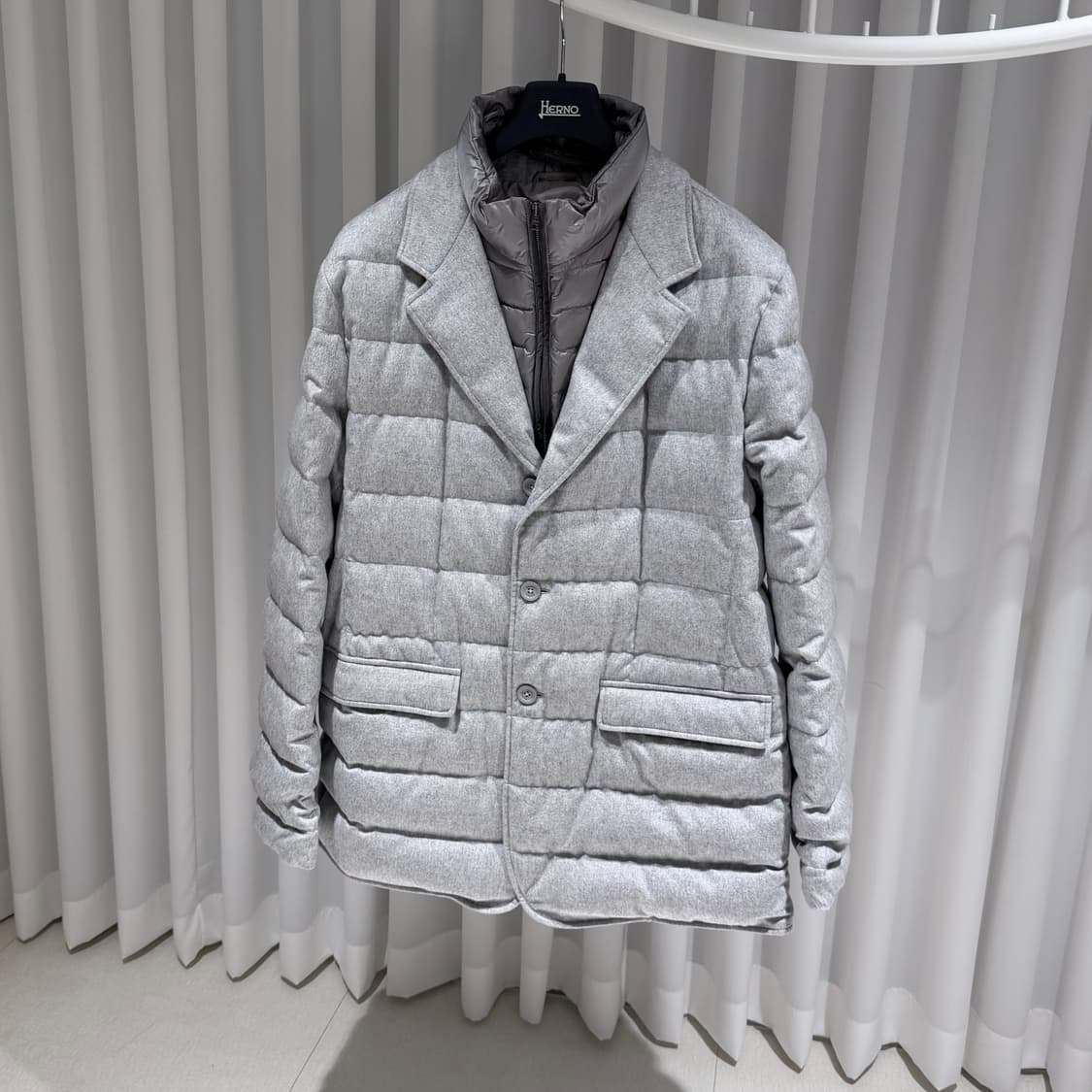 (A+/58) / 에르노 레이어드 구스다운 캐시미어 패딩 자켓 상품이미지2