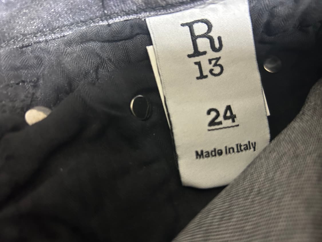 R13 블랙 데님 하의 상품이미지7