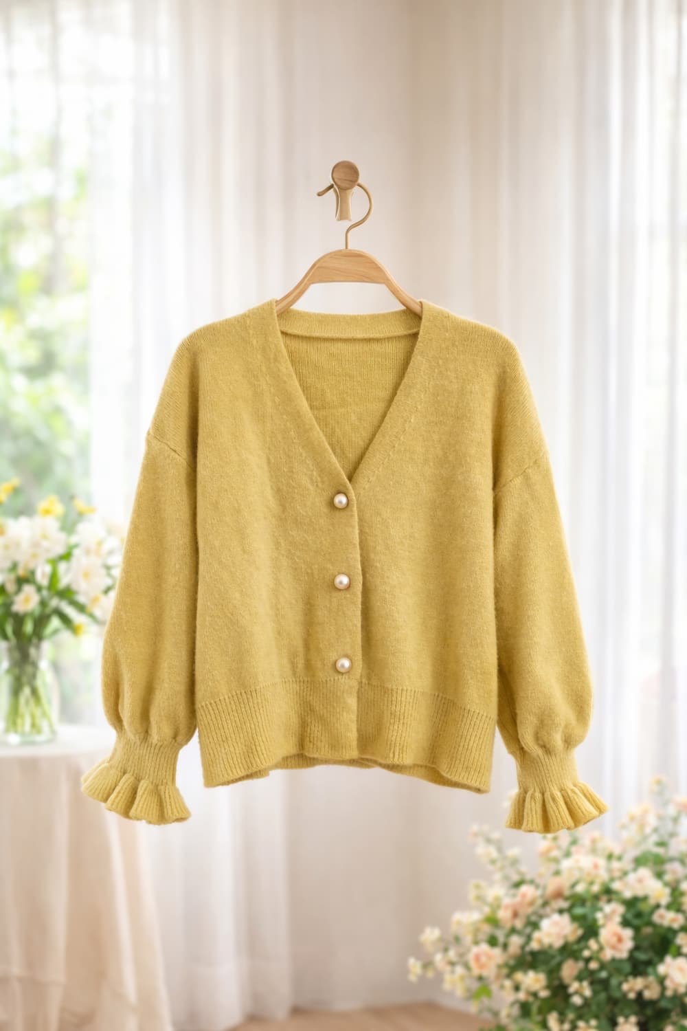 진주돋보이는 앙고라가디건 66 상품이미지1