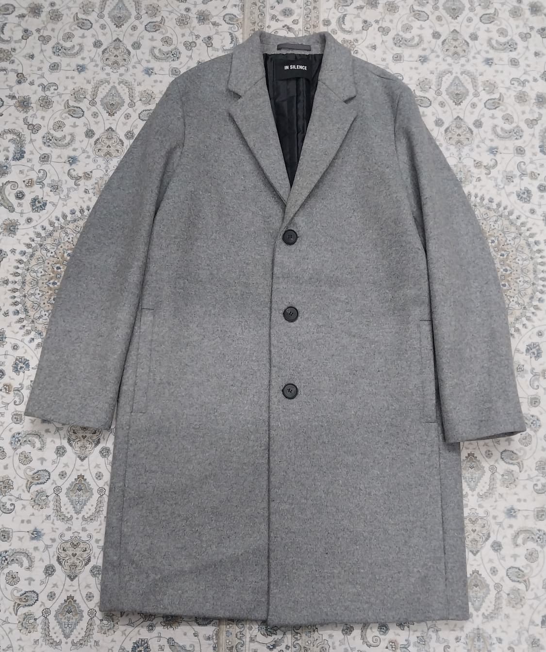 인사일런스 캐시미어 울 블랜드 체스터필드 코트 S (크게나옴) 상품이미지1