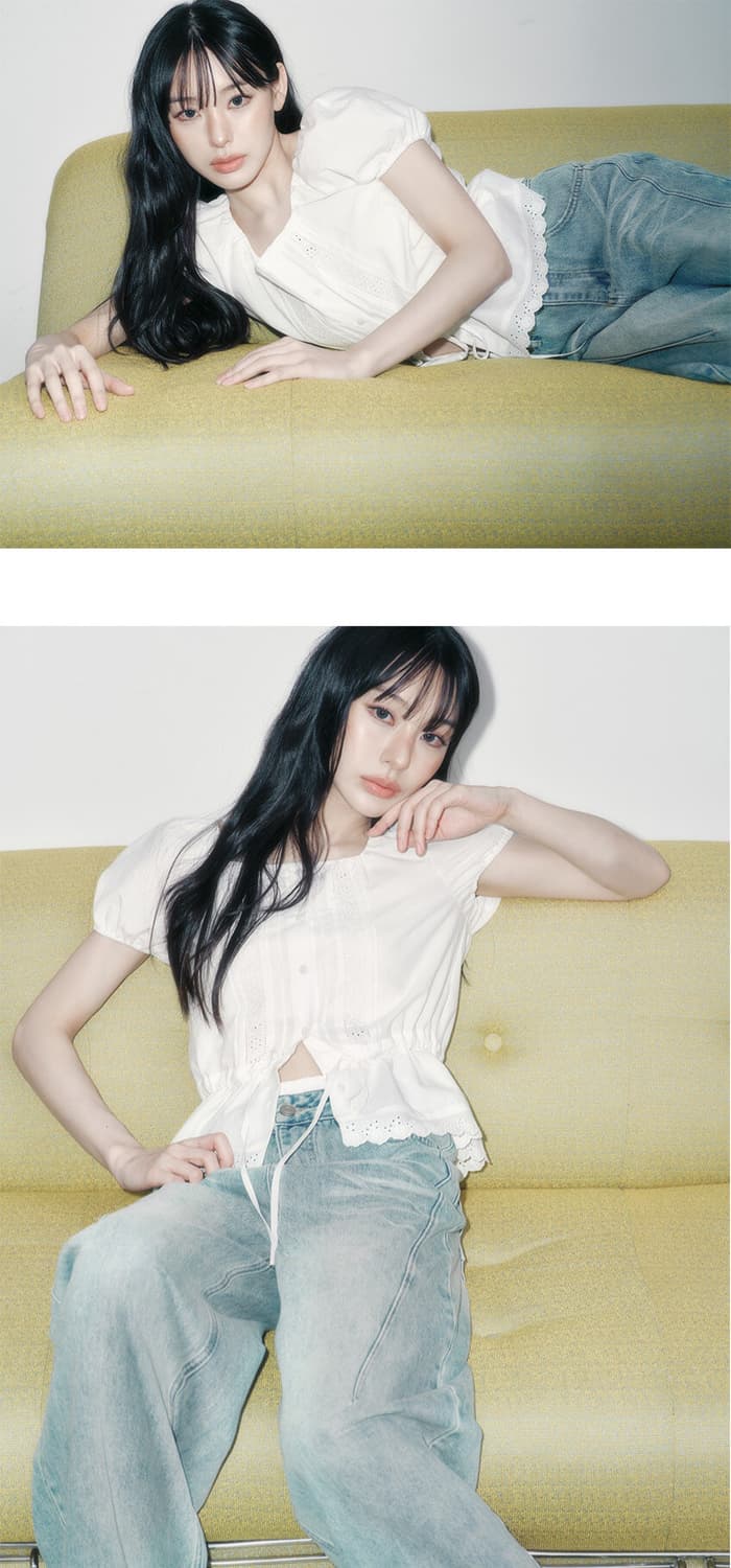 레이브 Lace Square Neck Blouse 
 상품이미지1