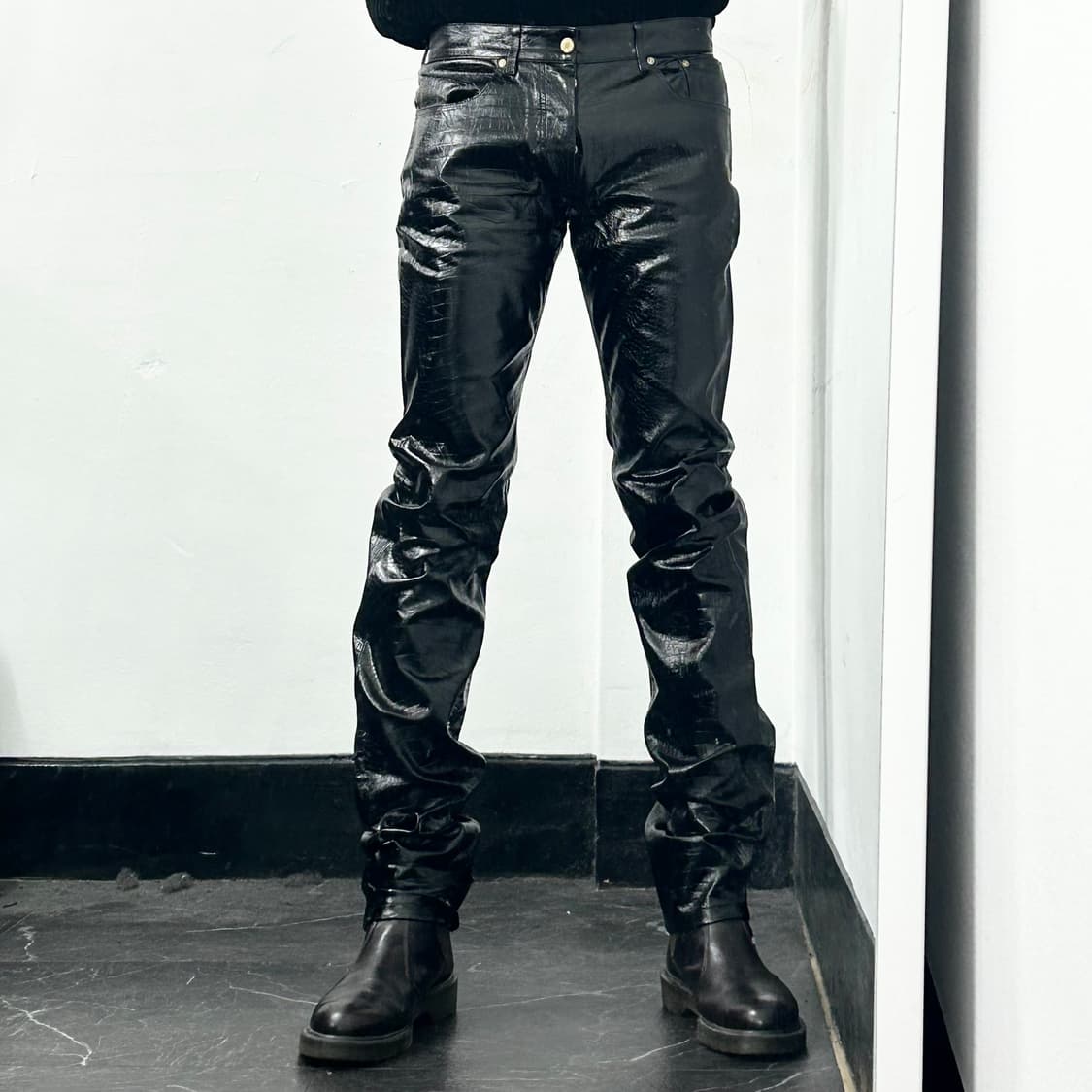 Noon Goons 눈군스 엘리게이터 레더 팬츠 상품이미지2