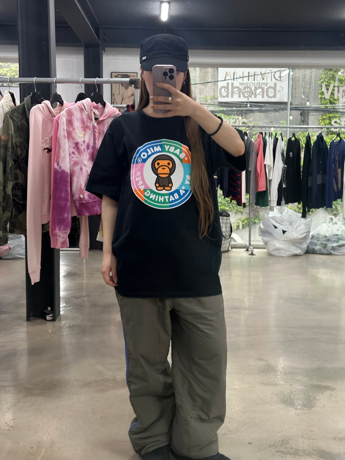 베이프 마일로 컬러블럭 반팔티 상품이미지3