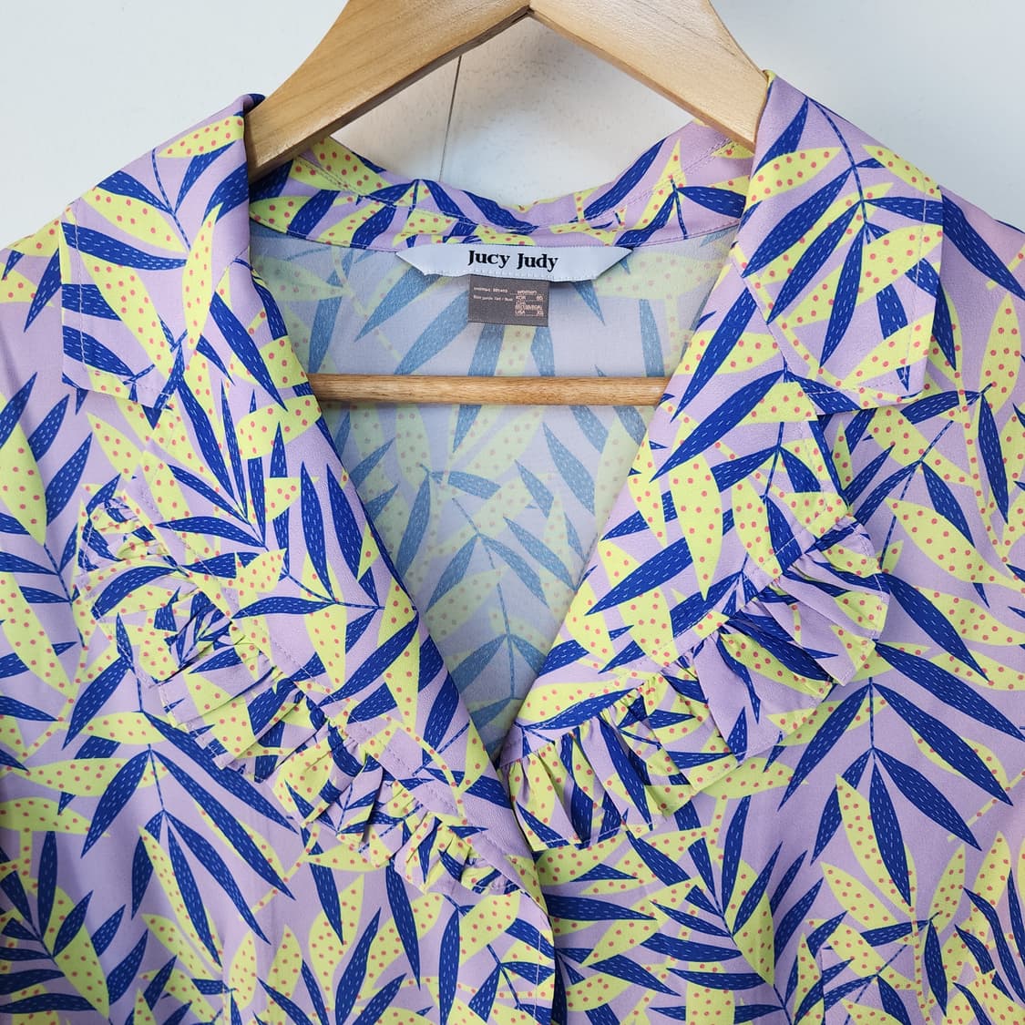 쥬시쥬디 플라워 블라우스 퍼플 상품이미지1