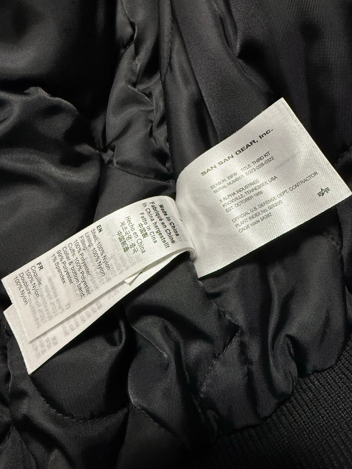 산산기어 x 알파인더스트리 ma-1 상품이미지5