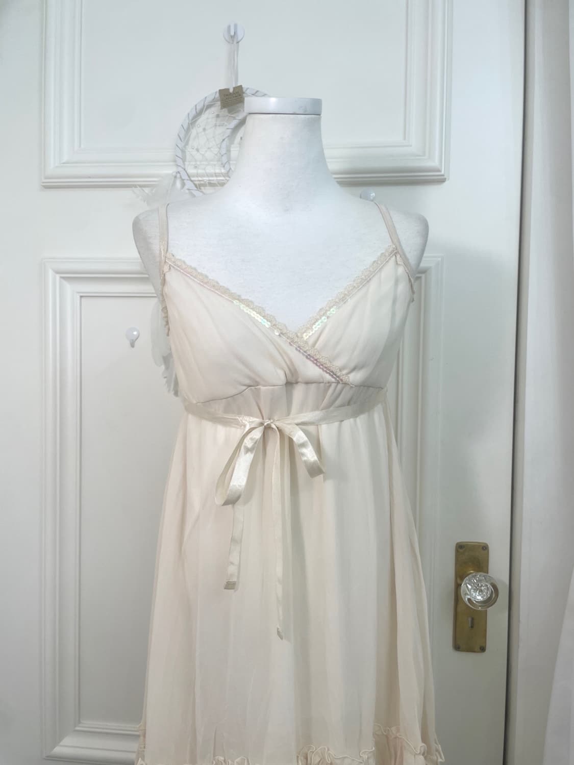 ivory spangle lace bow point summer opc 상품이미지5