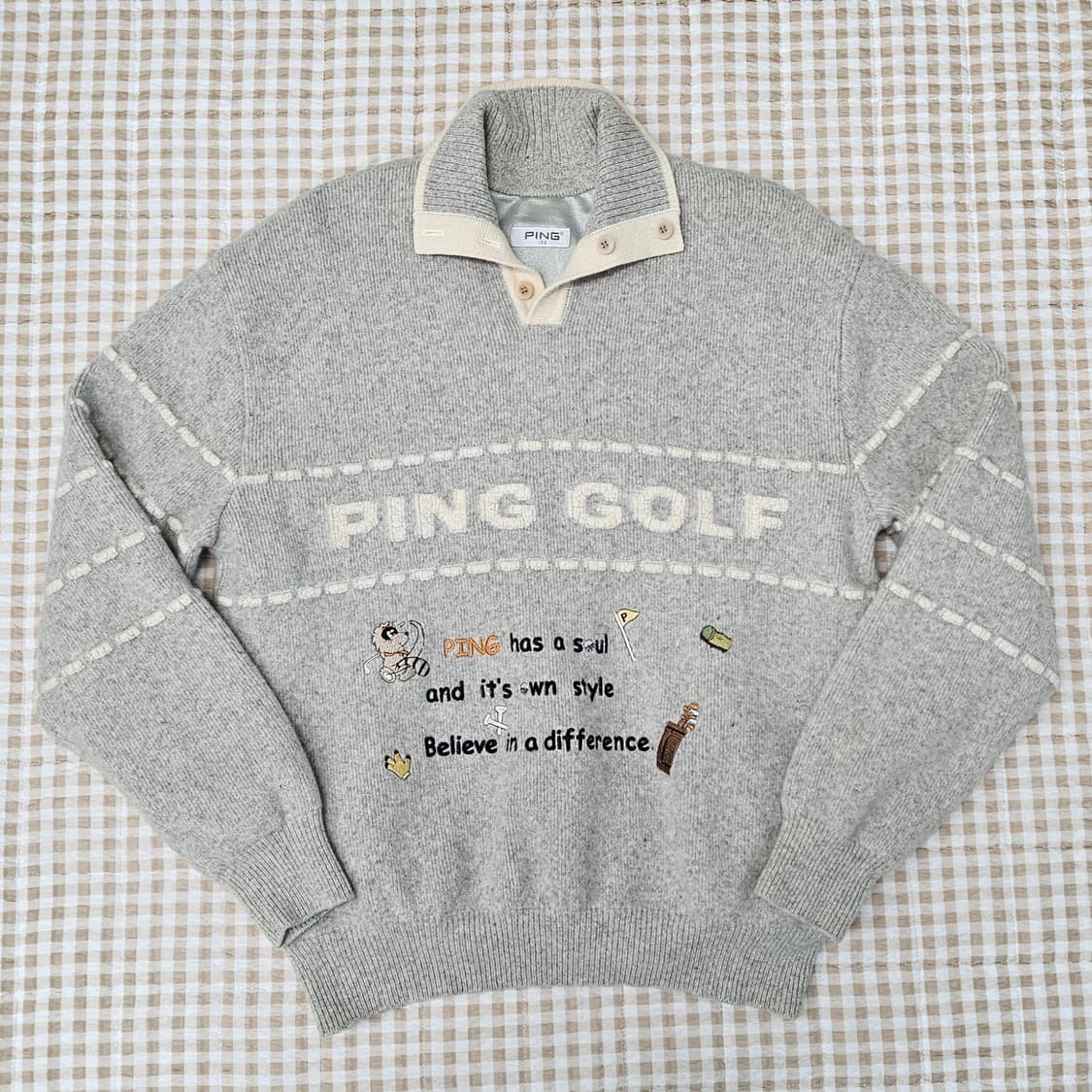 PING 핑 골프 방풍 니트 스웨터 남자100 상품이미지1
