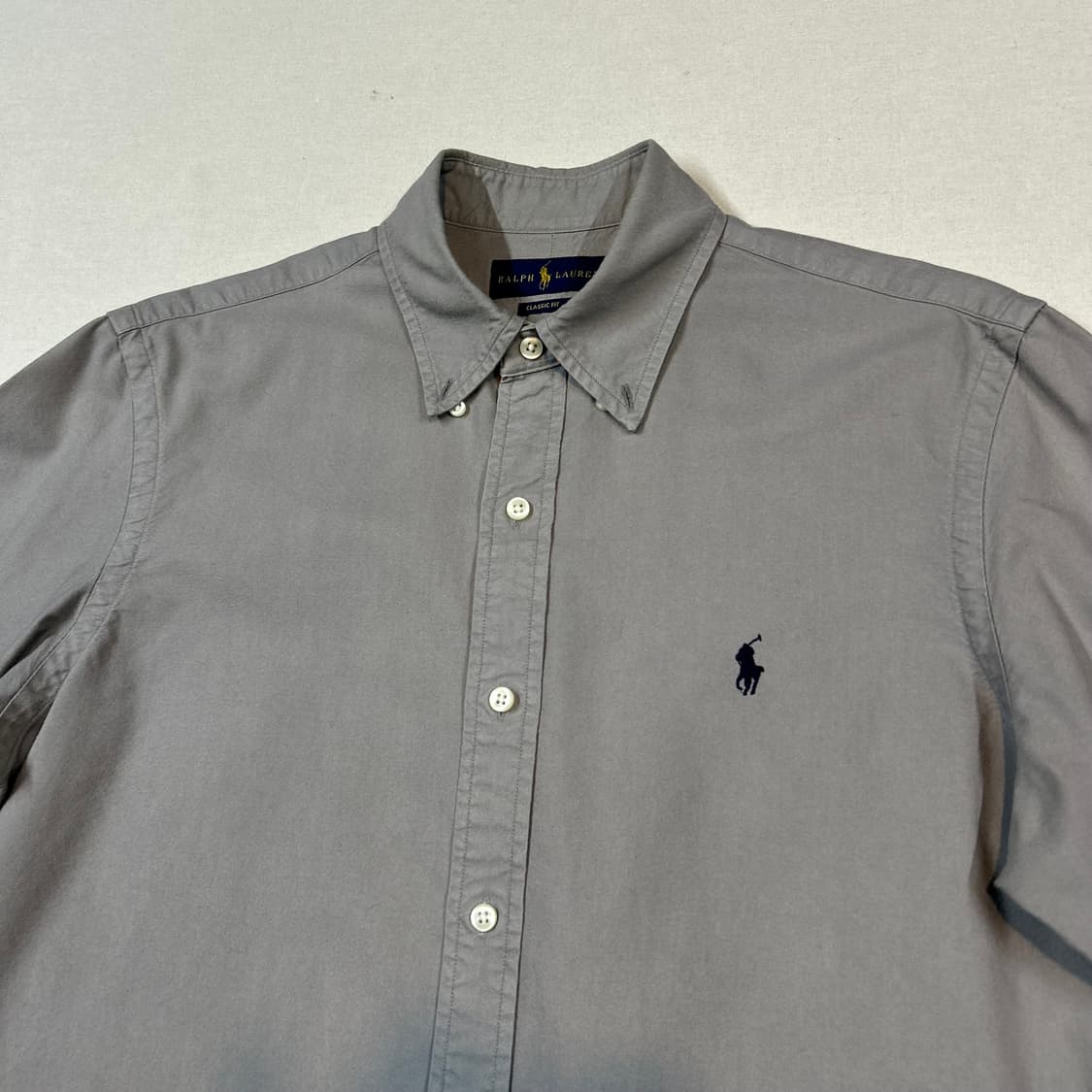M) 폴로 랄프로렌 클래식핏 가먼트다이 셔츠 큐알탭 신형 상품이미지3