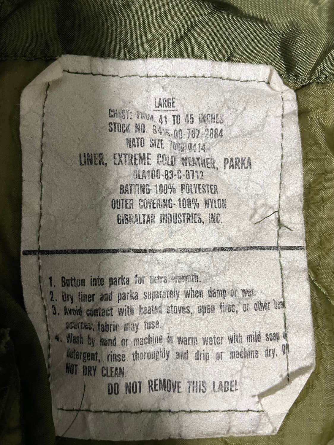 m65피쉬테일 og오리지널 데드스탁 라지 세트 미사용 새상품 상품이미지4