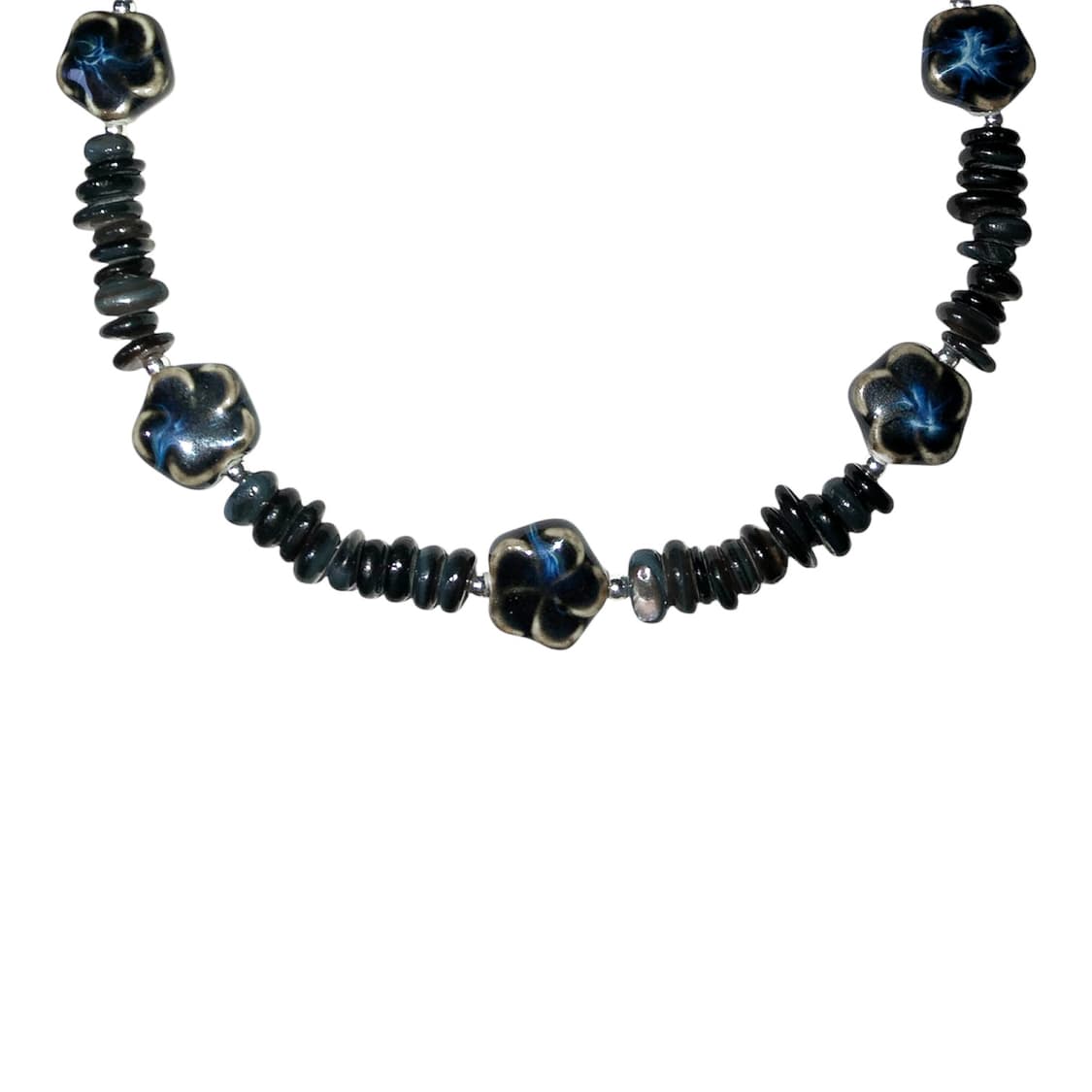 gemstone marble necklace (black) 상품이미지2