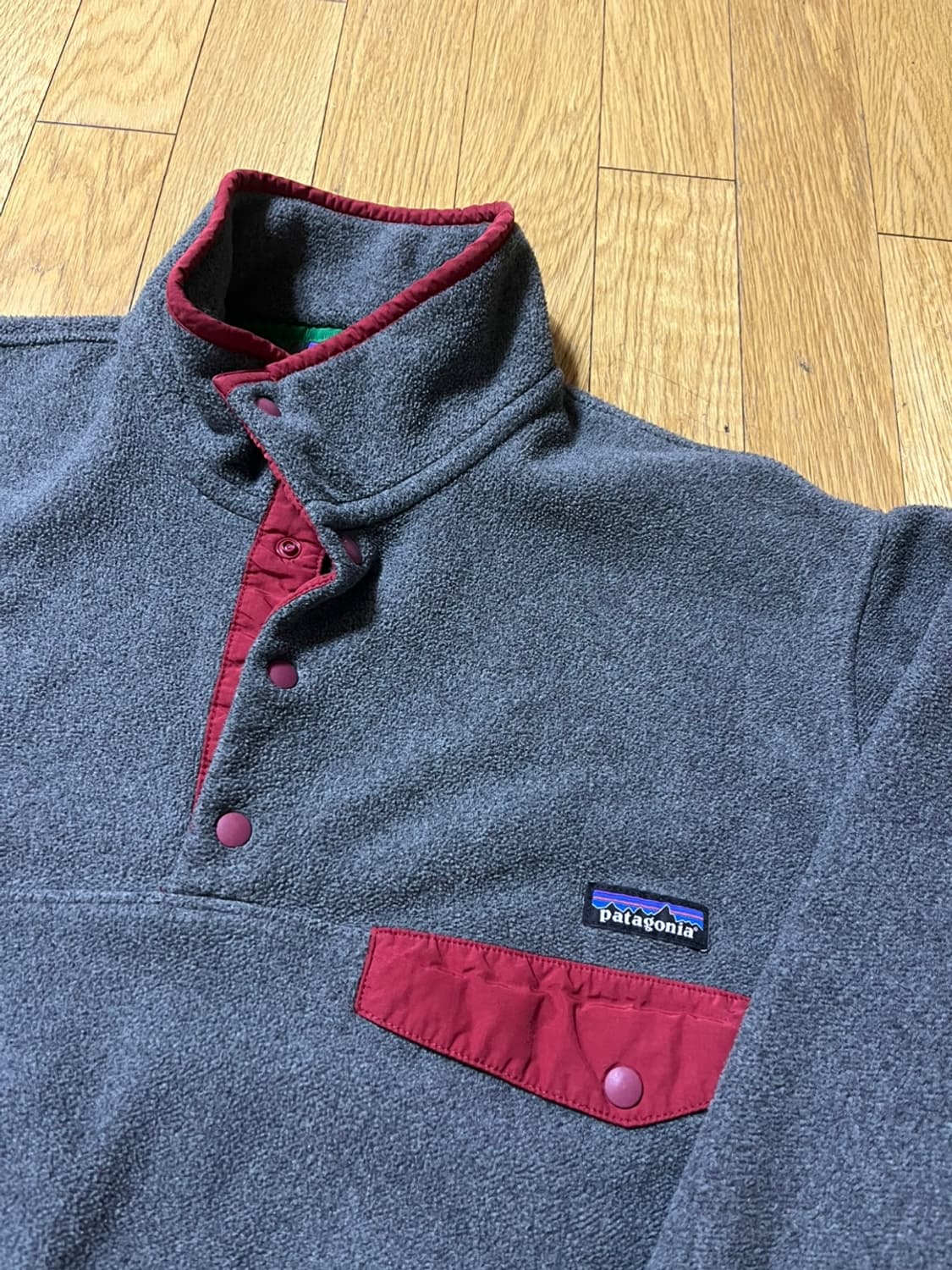 파타고니아 니켈 레드 신칠라 플리스 후리스 아노락  상품이미지1