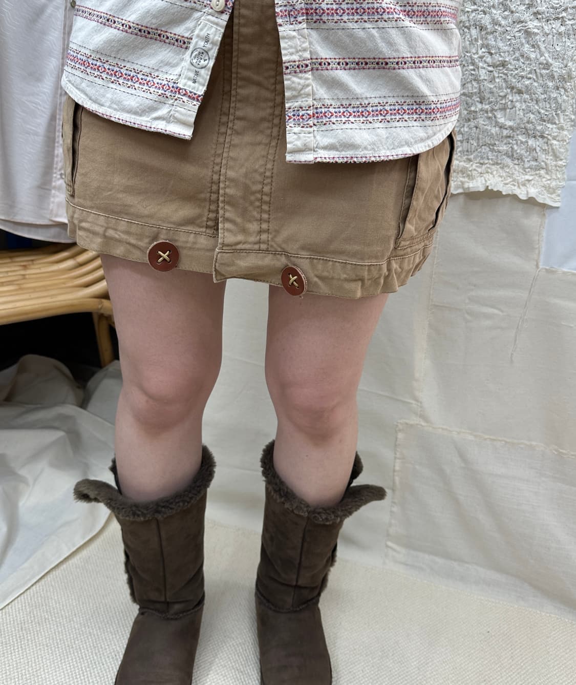 zipper detail pocket skirt 상품이미지1