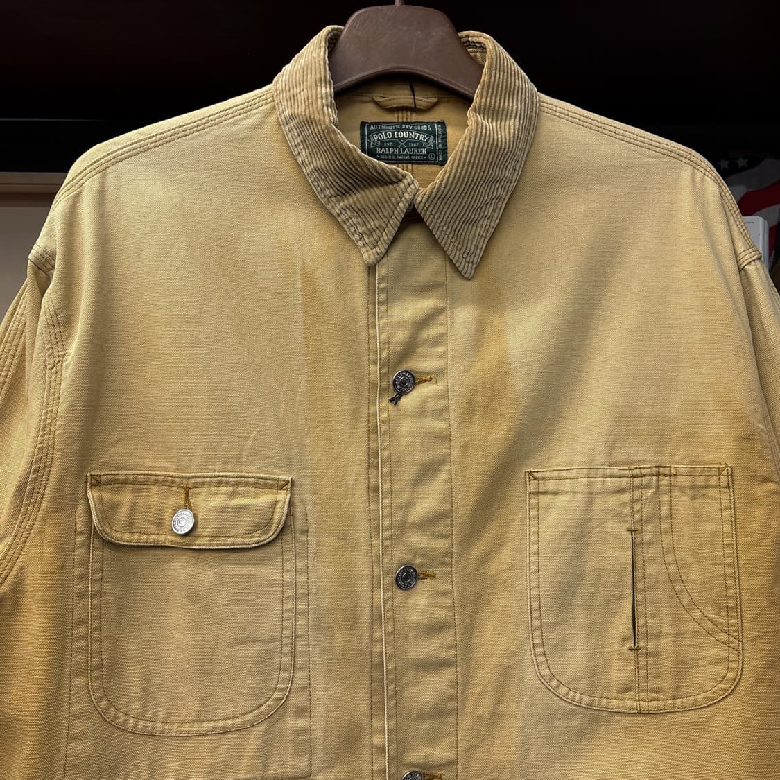 90s 폴로 컨트리 덕캔버스 코듀로이 카라 워크 초어자켓 N1171 상품이미지3