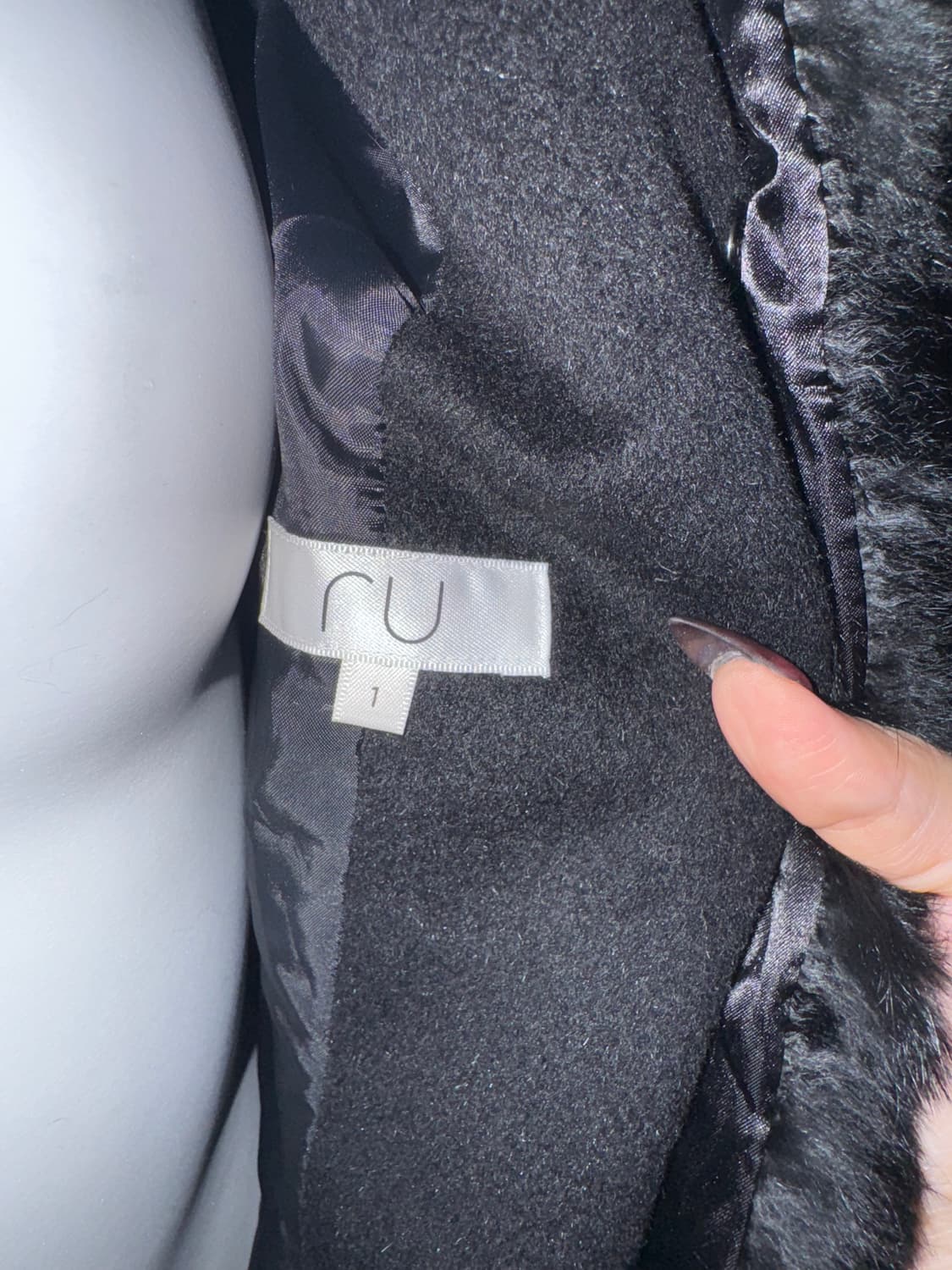 Ru Black belt fur short coat 상품이미지7