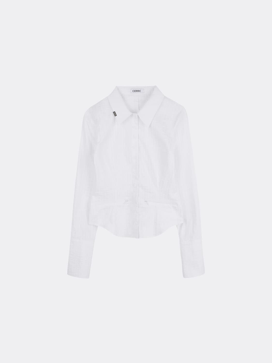 세릭 (CERRIC) CRUNCH STRIPE SHIRT-WHITE 상품이미지4