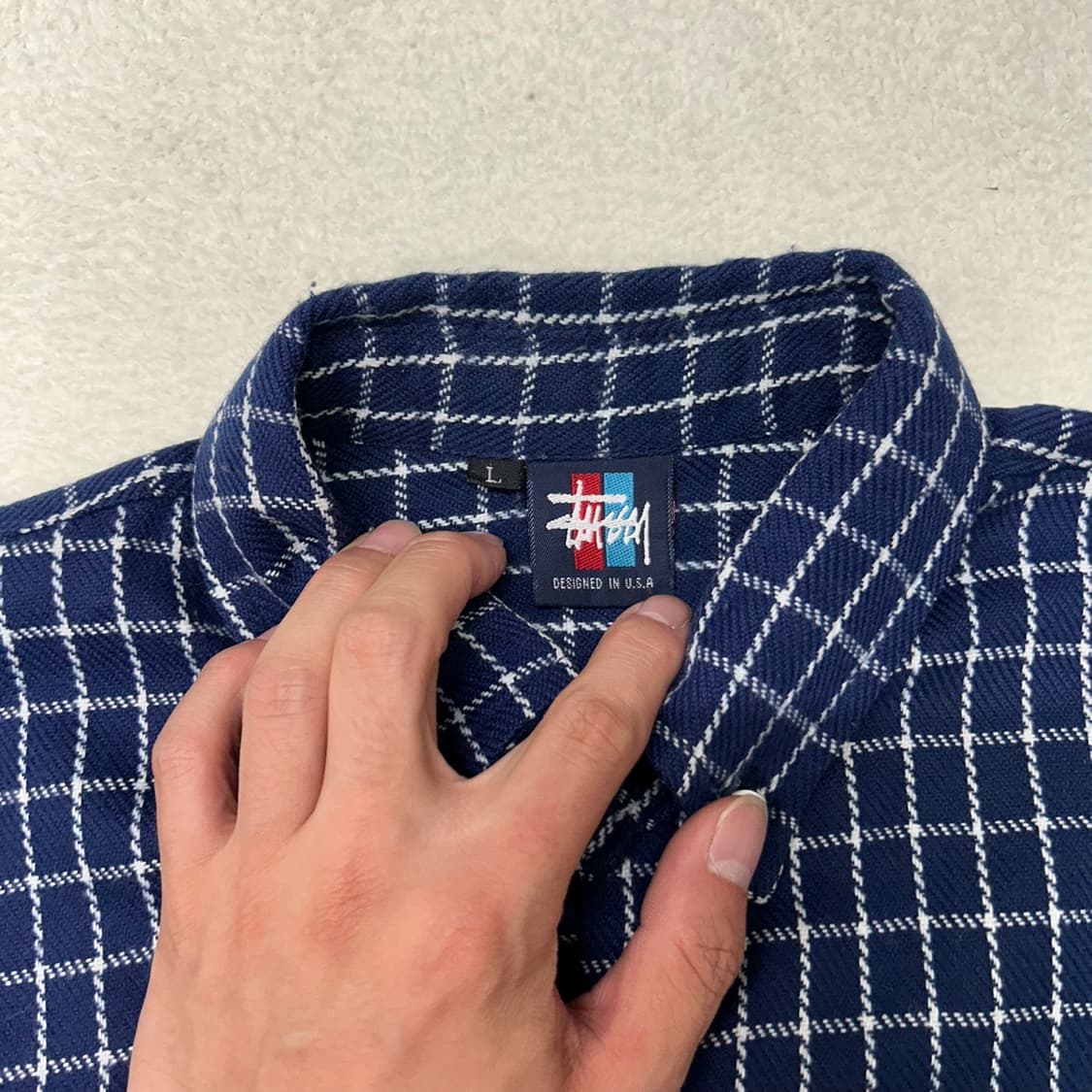 Stussy 90‘s indigo check shirts 상품이미지6