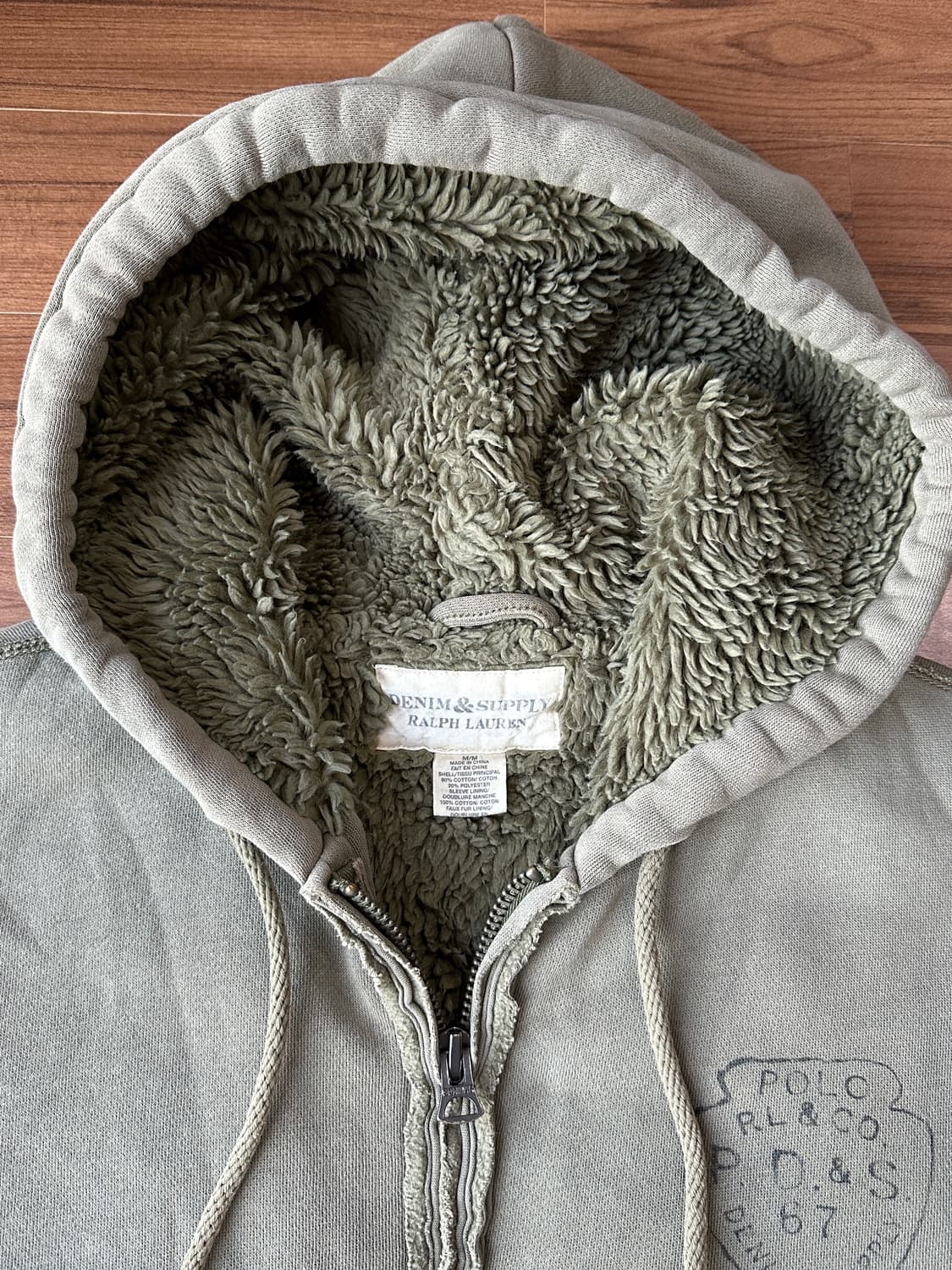 데님앤서플라이 랄프로렌 후드집업 M 상품이미지5