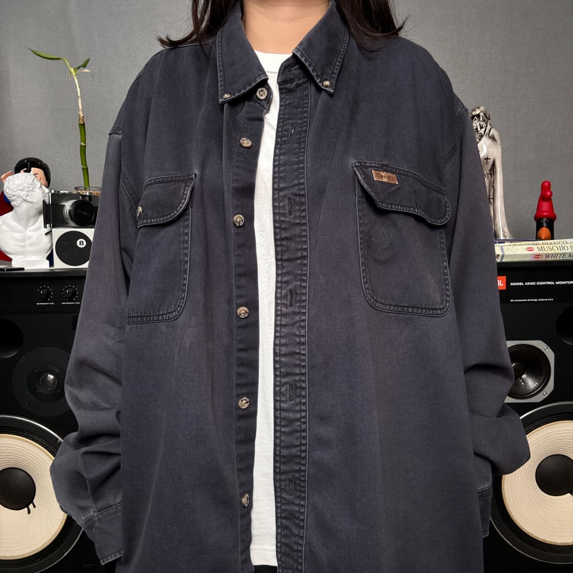 칼하트 가죽탭 워크셔츠 상품이미지1