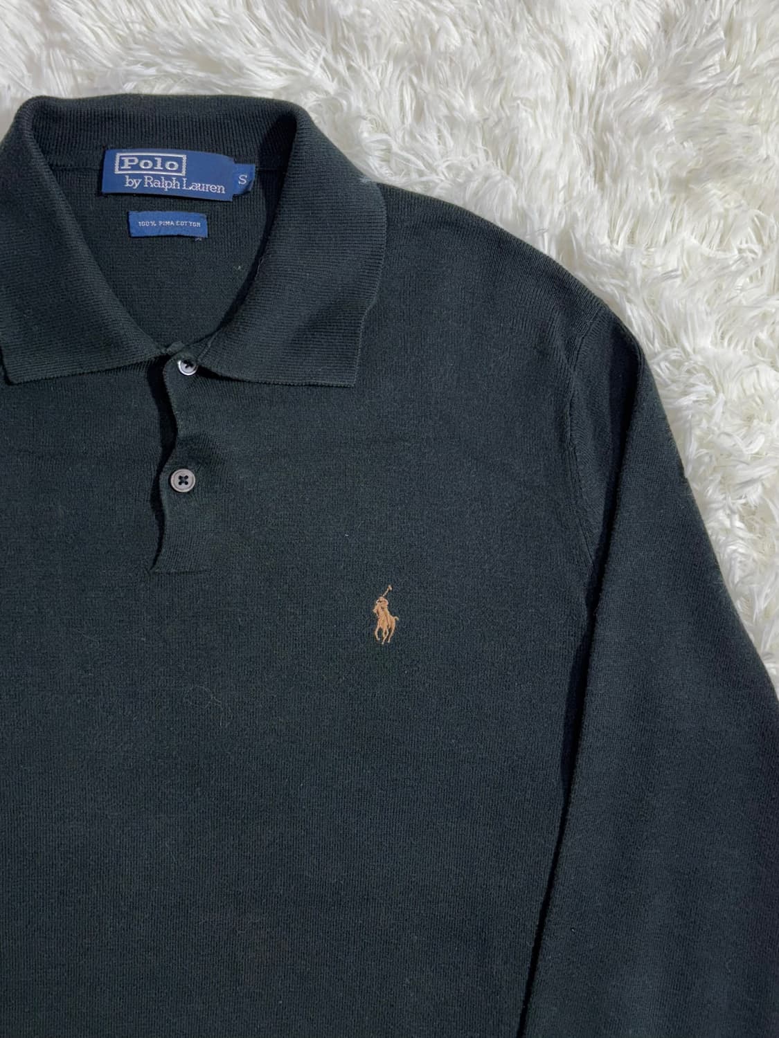 폴로 랄프로렌 다크그린 포니 카라넥 니트  상품이미지5