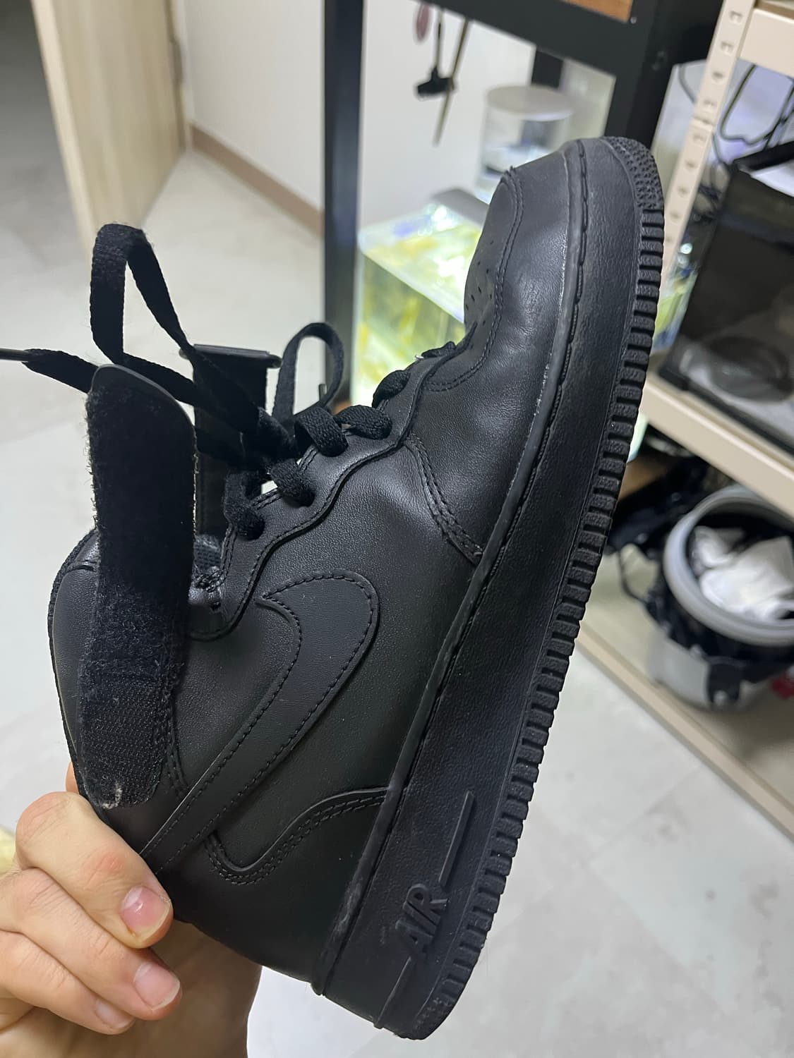 나이키에어포스 블랙 미드 265 상품이미지7