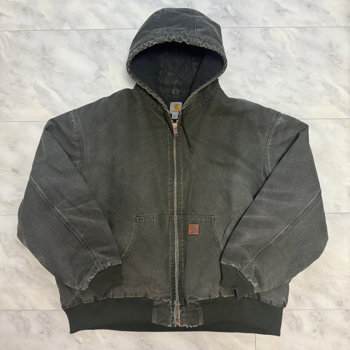 칼하트 j130 덕 액티브 자켓 모스그린 상품이미지1