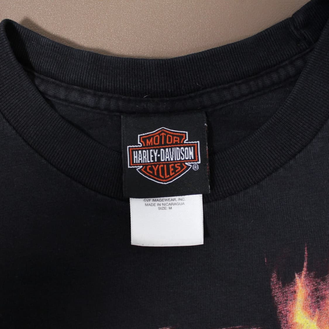 00's Harley-Davidson 나이아가라 불꽃 늑대 반팔  상품이미지5