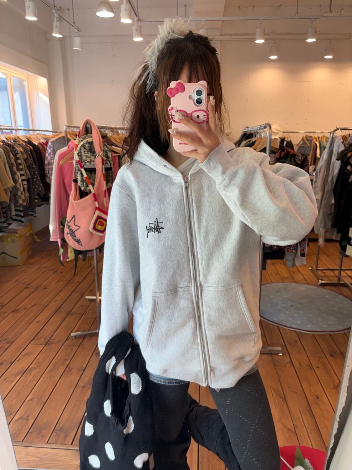 스투시 베이직 후드집업 상품이미지1