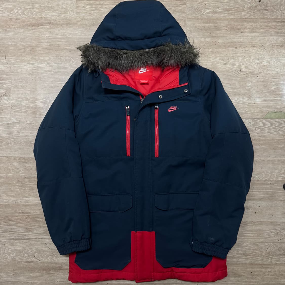 나이키 덕다운 모피후드 야상 패딩 자켓 상품이미지1
