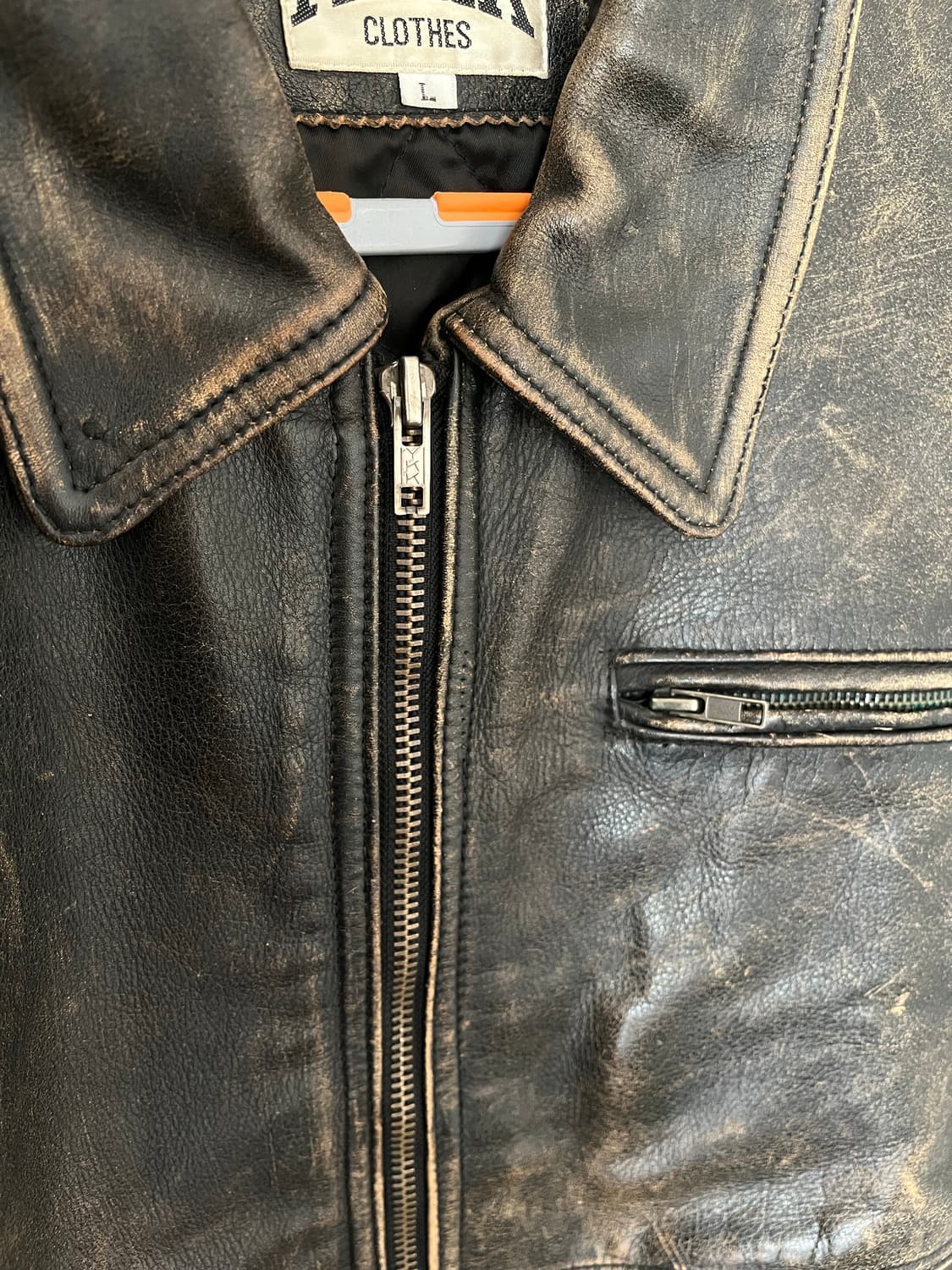 80s 90s 에이징 소가죽 자켓 상품이미지4