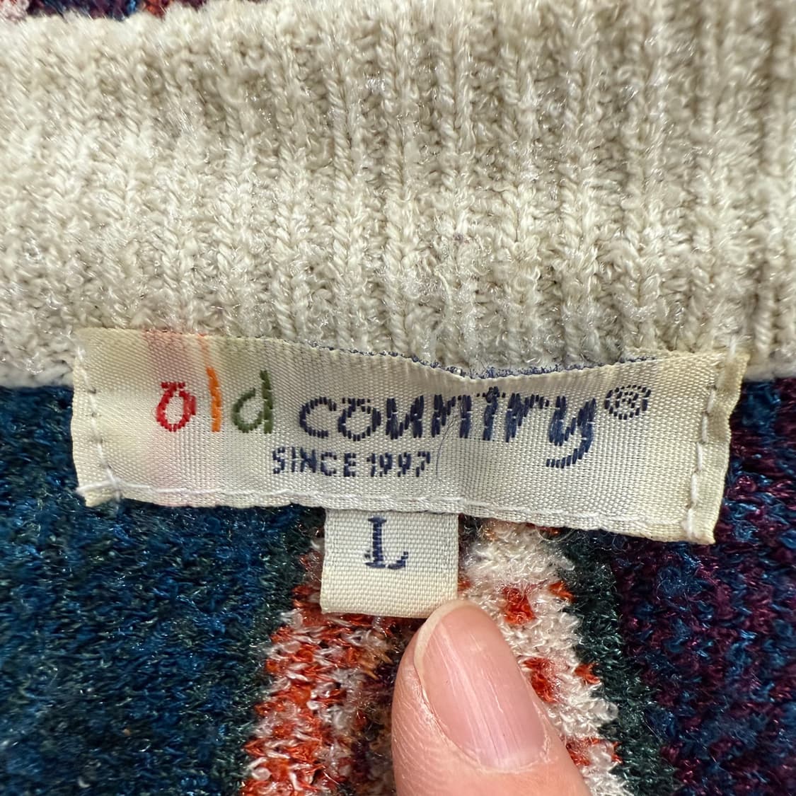 [정품/L] 올드컨트리 멀티 케이블 니트 가디건 b19 상품이미지5